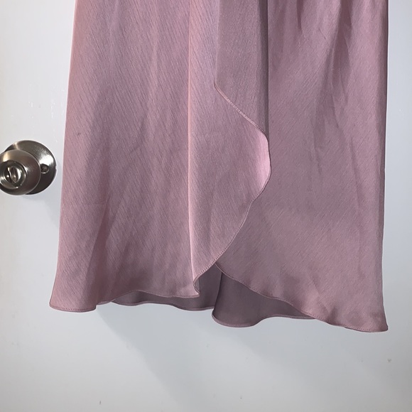 Pale pink/ light purple formal criss cross beaded rhinestone dress - Picture 7 of 11